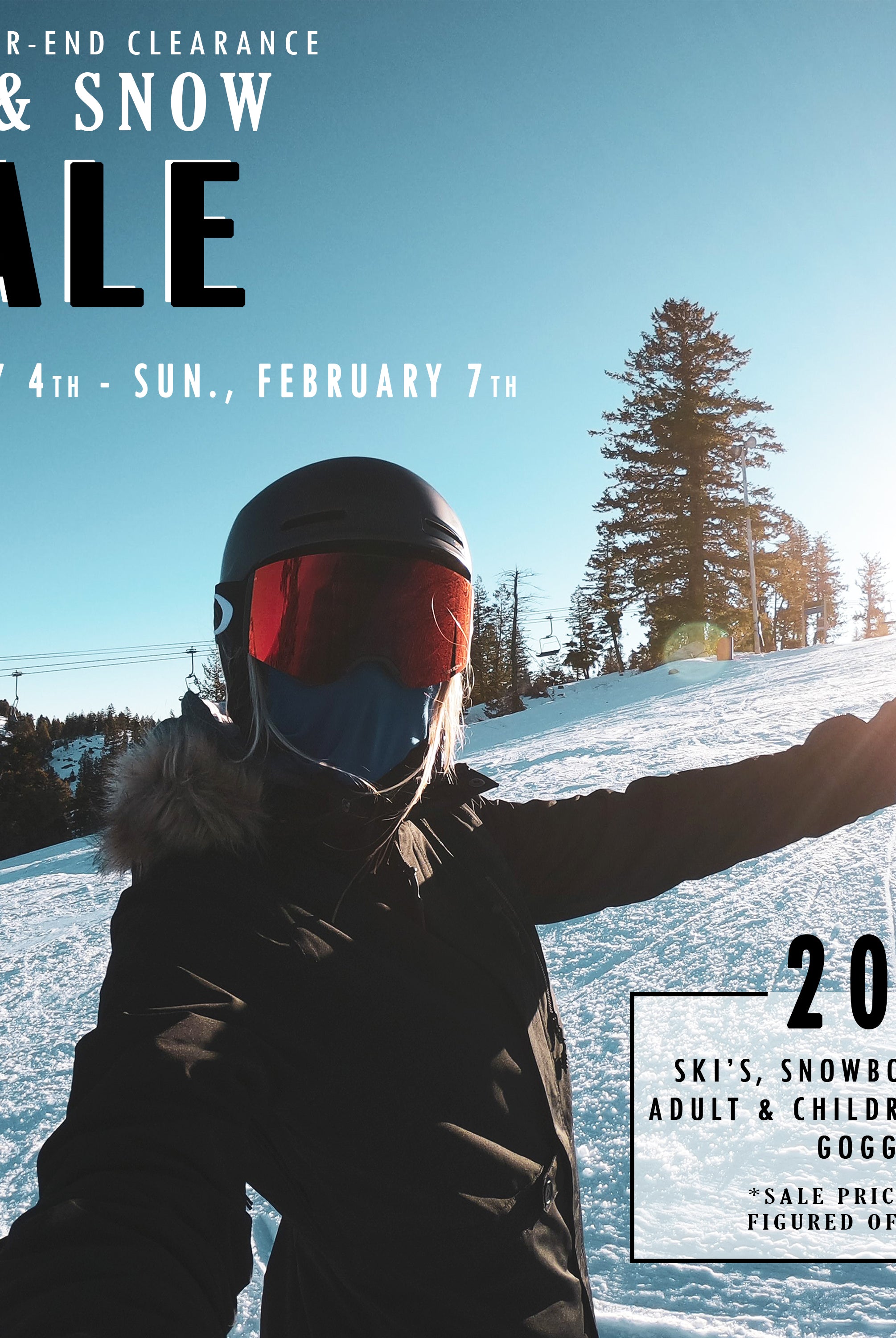 2021 ANNUAL YEAR-END SKI & SNOW SALE!