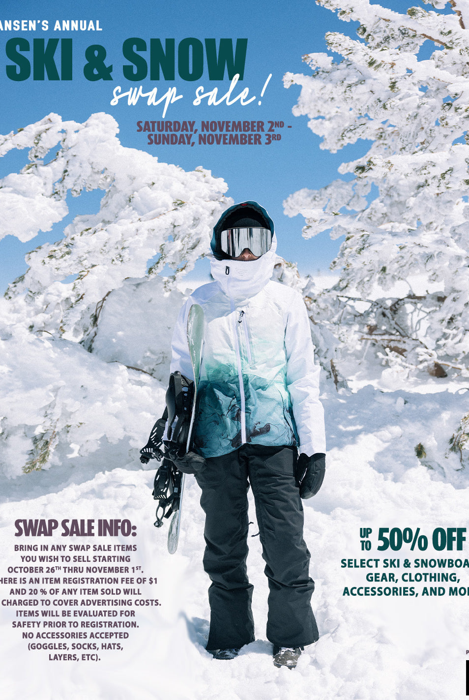 HANSEN'S ANNUAL SKI & SNOW SWAP SALE