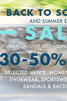 Back to School and Summer End Sale