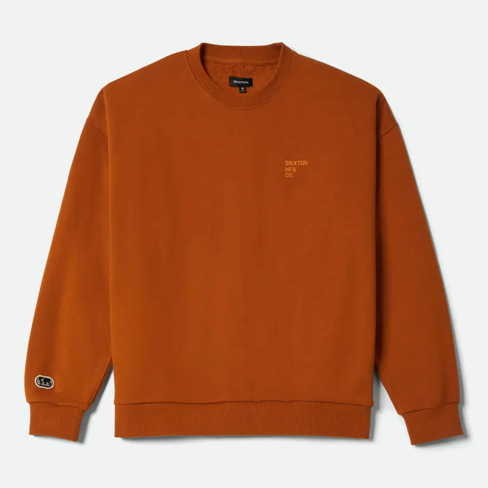 Brixton Mens Sweatshirt Embroidered Heavyweight Crew