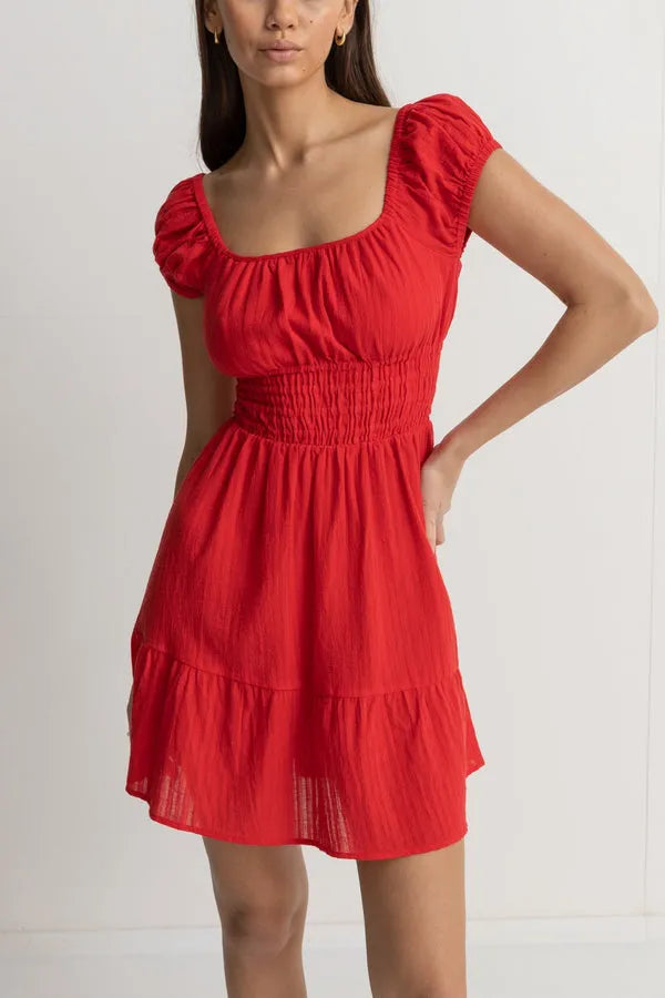 Rhythm Womens Dress Raya Cap Sleeve Mini