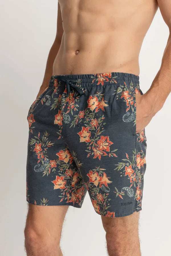 Rhythm Mens Shorts Tropical Paisley Beach Short