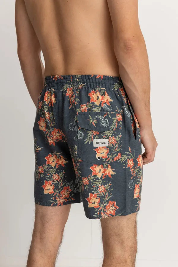 Rhythm Mens Shorts Tropical Paisley Beach Short