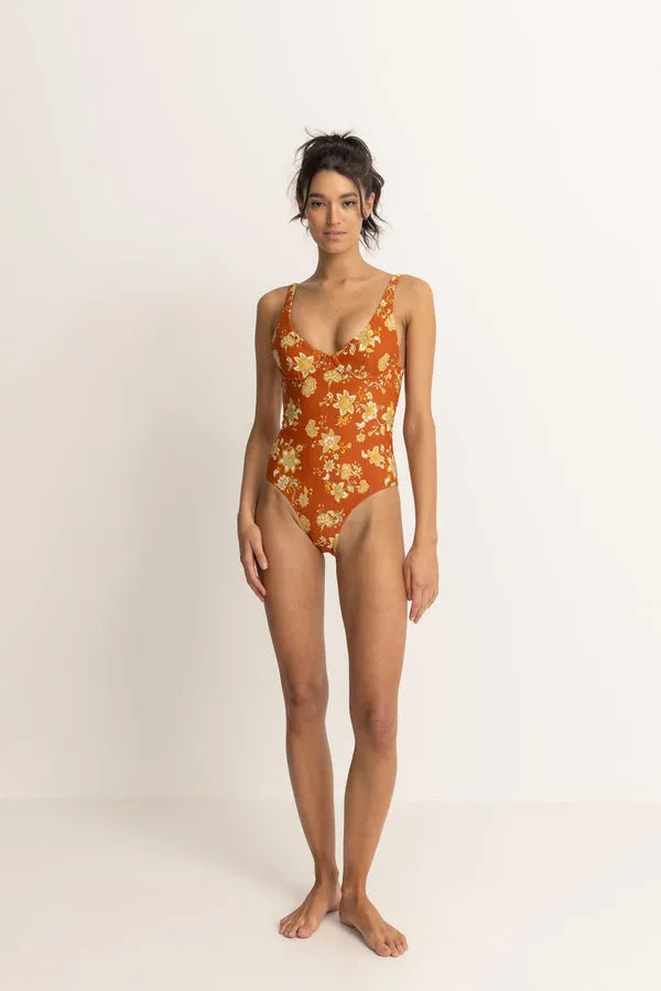 Rhythm Womens Swimsuit Nova Paisley Underwire One Piece