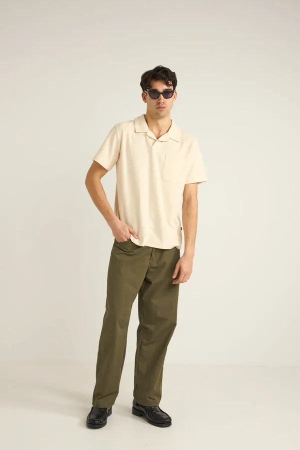 Rhythm Mens Knit Vintage Terry Polo