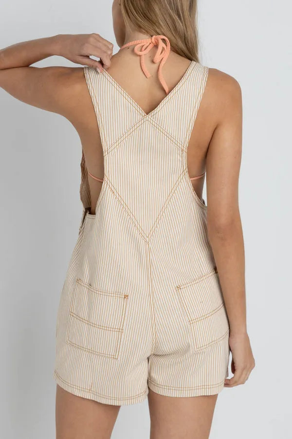 Rhythm Womens Overall Willa Stripe Short Overall