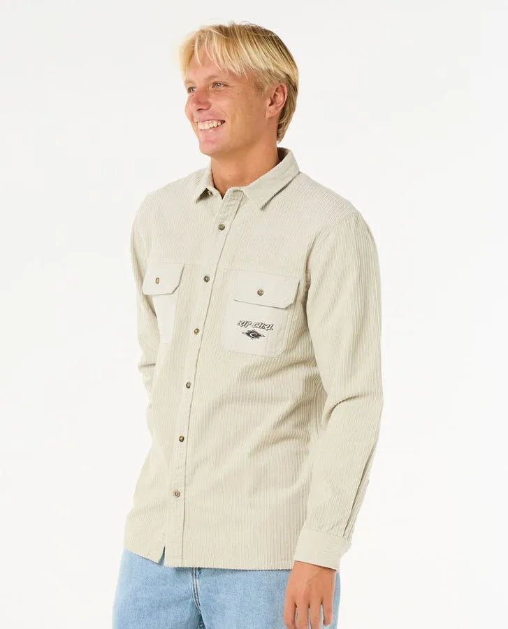 Rip Curl Mens Shirt Raw Energy Cord Long Sleeve