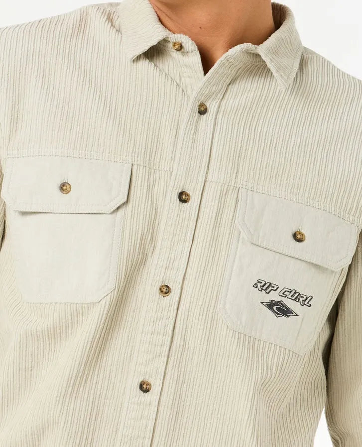 Rip Curl Mens Shirt Raw Energy Cord Long Sleeve