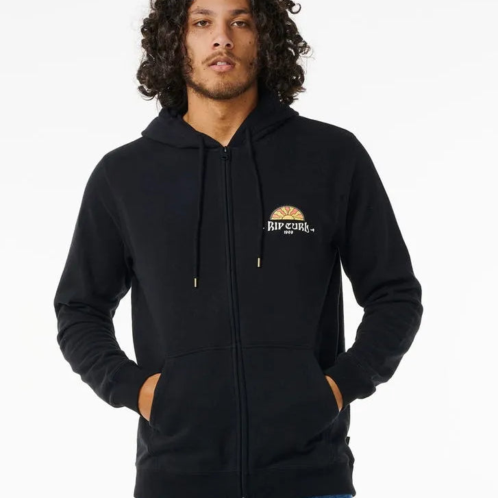 Rip Curl Mens Sweatshirt Tubed And Hazed Zip Through Hood