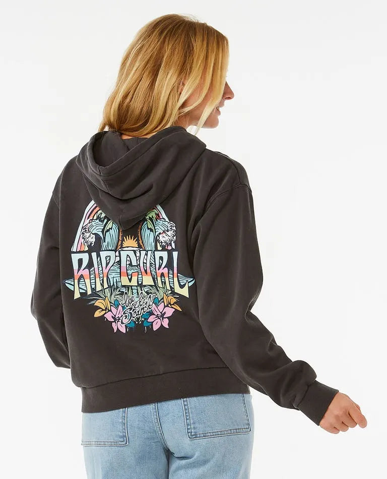 Rip Curl Womens Sweatshirt Block Party Relaxed Hood