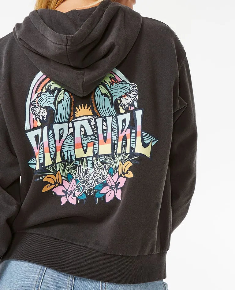Rip Curl Womens Sweatshirt Block Party Relaxed Hood