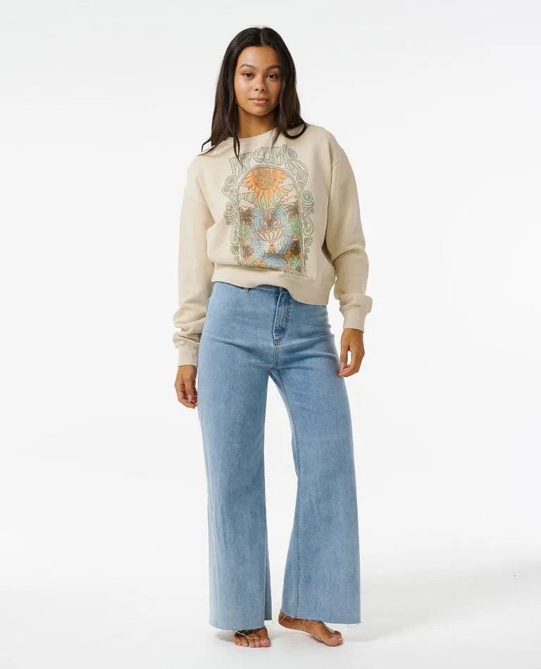 Rip Curl Womens Sweatshirt Santorini Sun Relaxed Crew