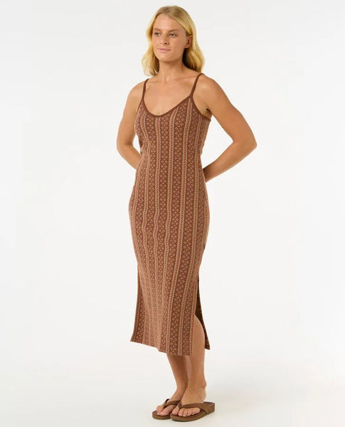 rip curl midi dress Rip Curl Womens Dress San Carlos Jacquard Knit Midi