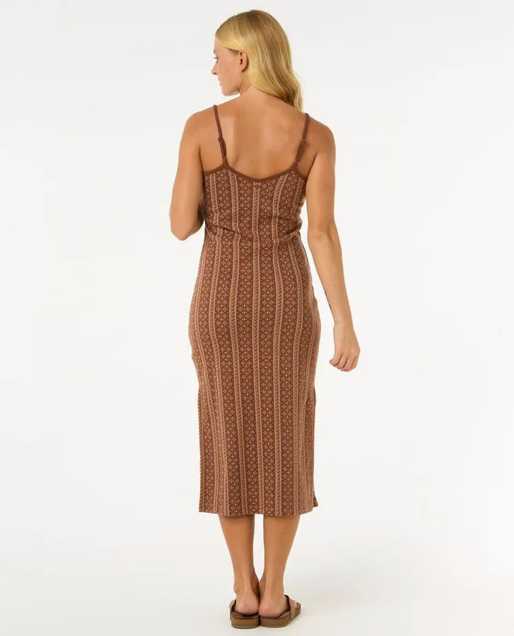 Rip Curl Womens Dress San Carlos Jacquard Knit Midi