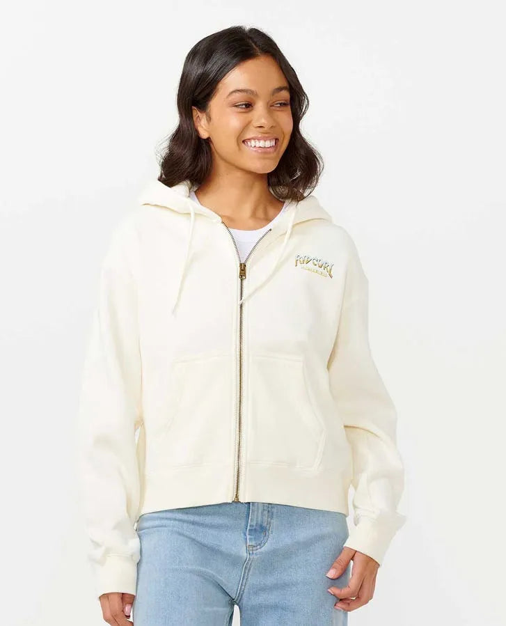 Rip Curl Womens Sweatshirt Spirit Relaxed Zip Through Rip Curl Womens Sweatshirt Spirit Relaxed Zip Through