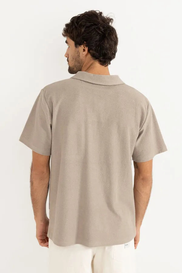 Rhythm Mens Knit Vintage Terry Polo