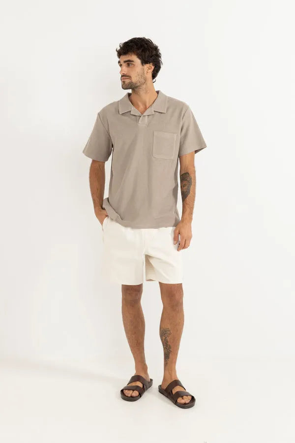 Rhythm Mens Knit Vintage Terry Polo