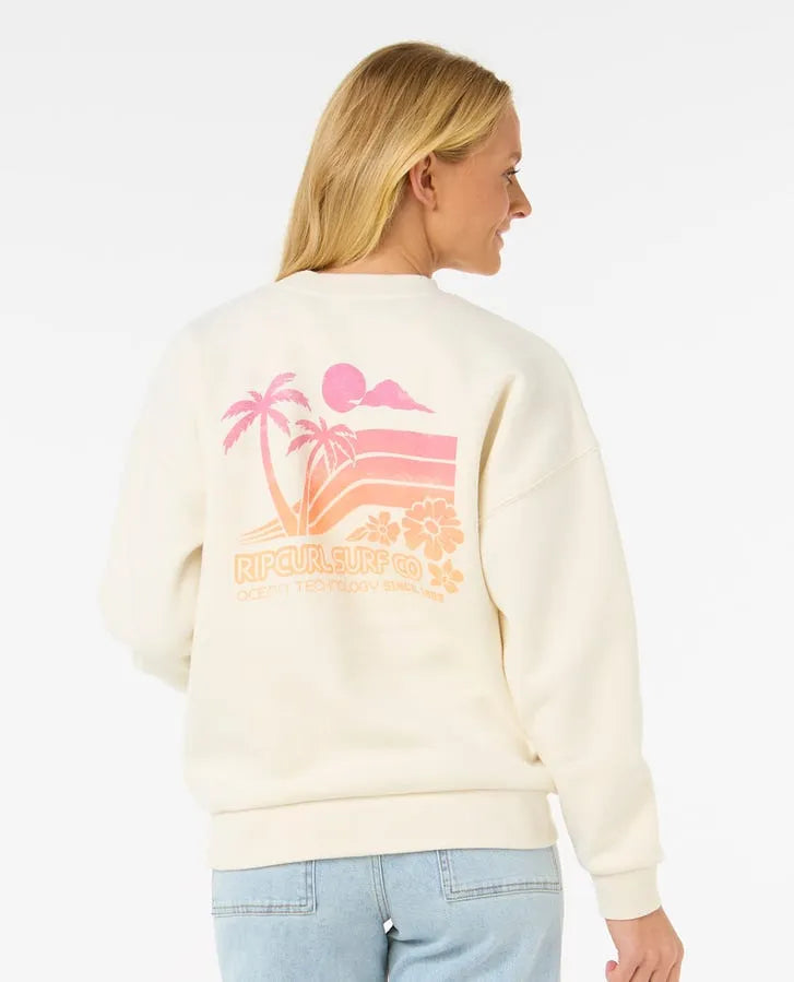Rip Curl Womens Sweatshirt Ocean Tech Heritage Crew