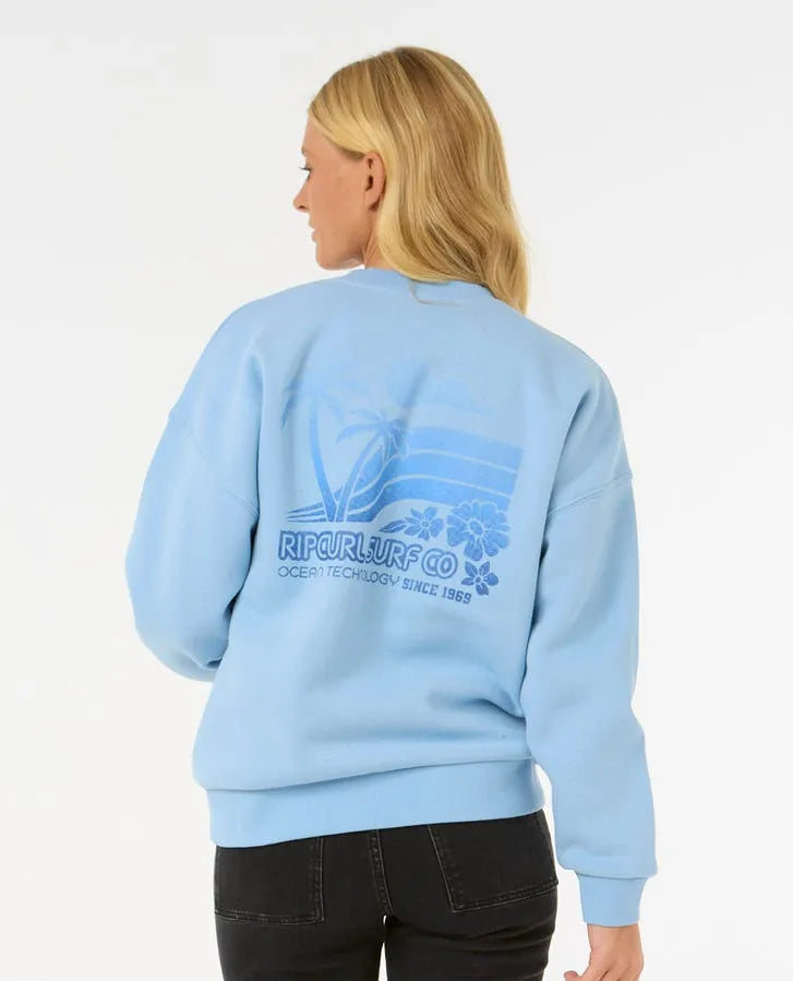 Rip Curl Womens Sweatshirt Ocean Tech Heritage Crew