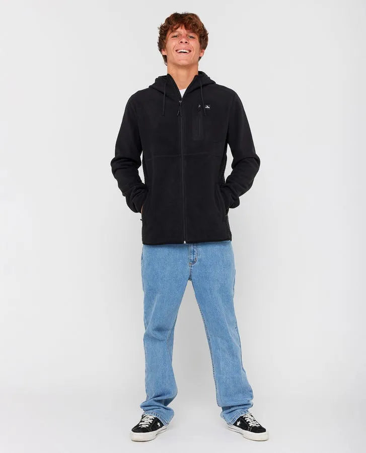 Rip Curl Mens Sweatshirt Departed Polar Fleece Zip Through Jacket