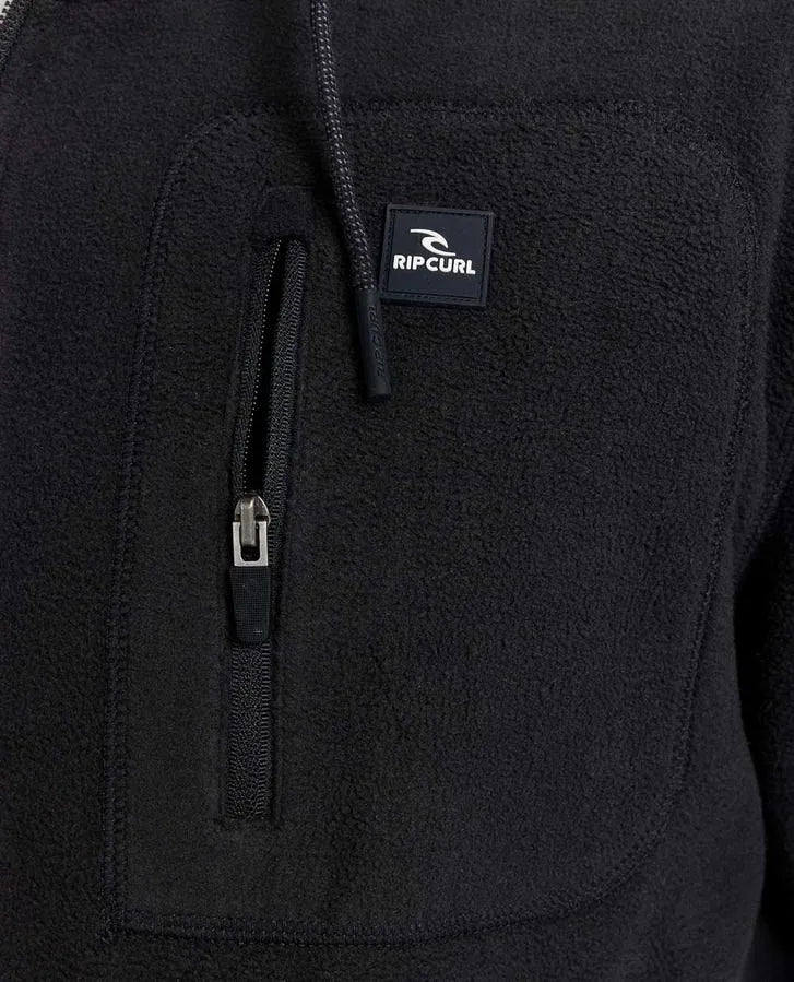 Rip Curl Mens Sweatshirt Departed Polar Fleece Zip Through Jacket