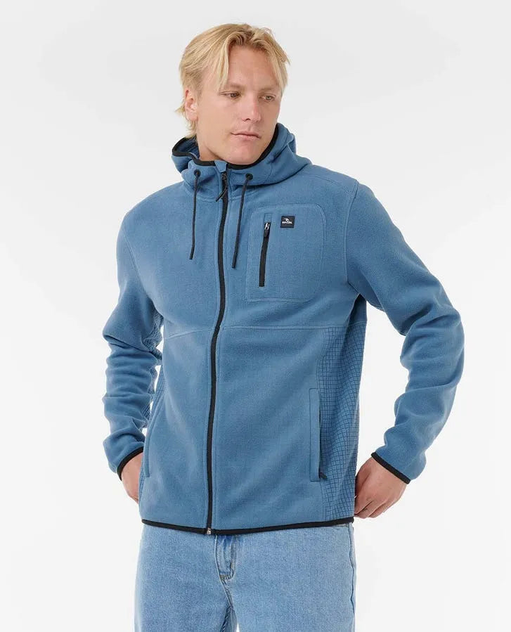 Rip Curl Mens Sweatshirt Departed Polar Fleece Zip Through Jacket