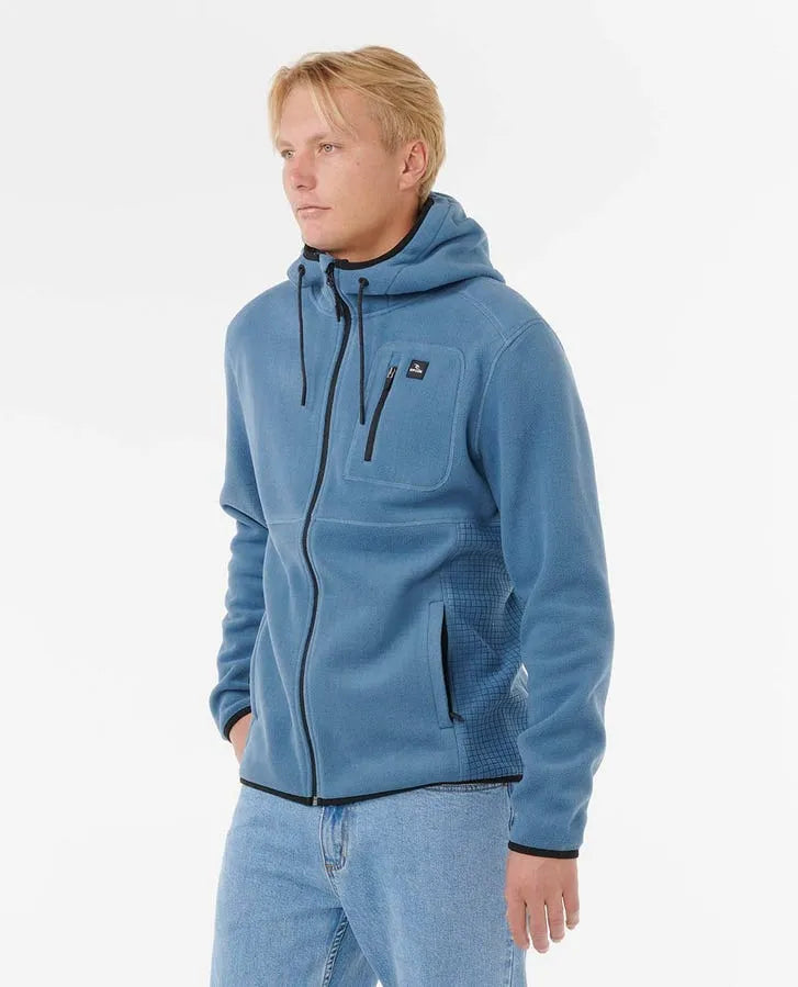 Rip Curl Mens Sweatshirt Departed Polar Fleece Zip Through Jacket