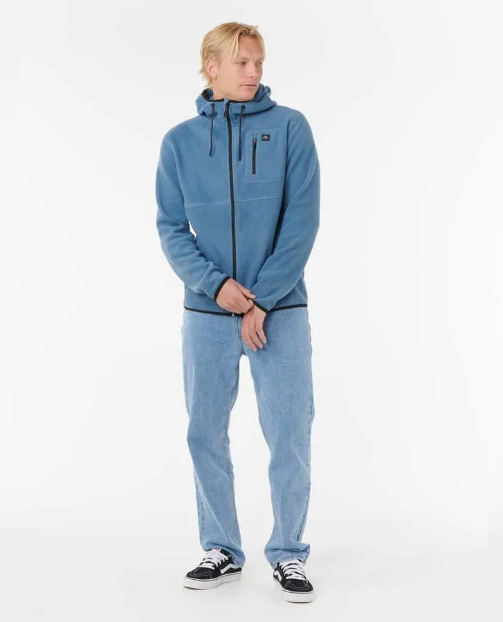 Rip Curl Mens Sweatshirt Departed Polar Fleece Zip Through Jacket