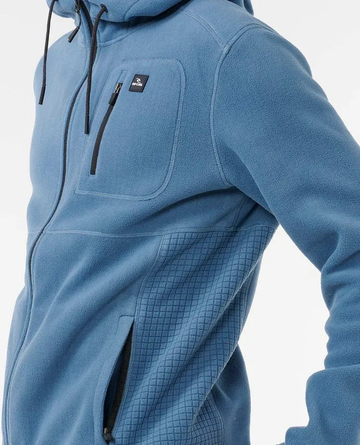 Rip Curl Mens Sweatshirt Departed Polar Fleece Zip Through Jacket