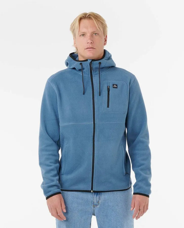 Rip Curl Mens Sweatshirt Departed Polar Fleece Zip Through Jacket