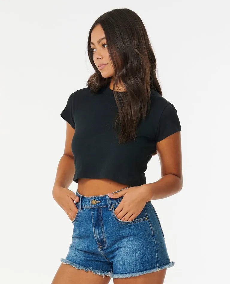 Rip Curl Womens Shirt Classic Ribbed