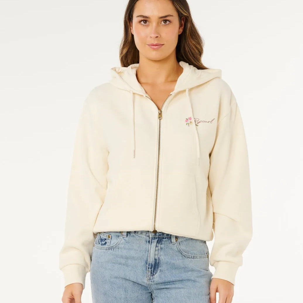 Rip Curl Womens Sweatshirt Poolside Zip Through Relaxed Hood
