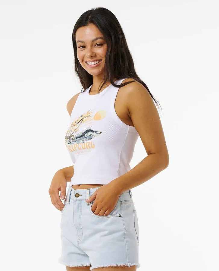Rip Curl Womens Tank Top Seabreeze Ribbed