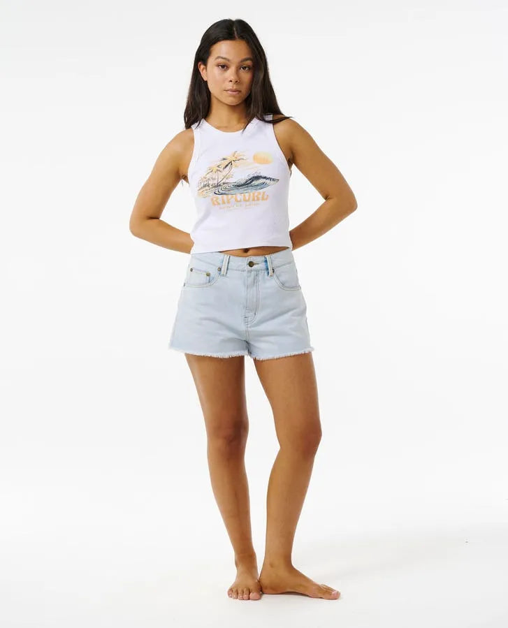 Rip Curl Womens Tank Top Seabreeze Ribbed