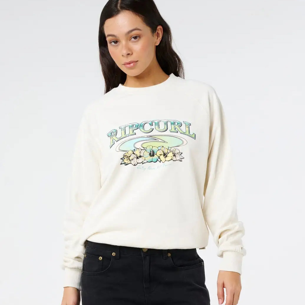 Rip Curl Womens Sweatshirt Catalina Island Raglan Crew