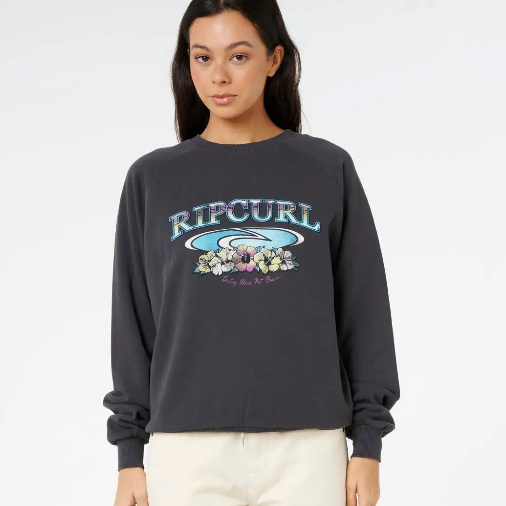 Rip Curl Womens Sweatshirt Catalina Island Raglan Crew
