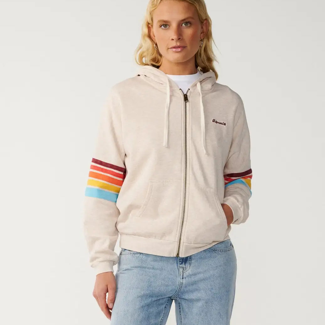 Rip Curl Womens Sweatshirt Surf Revival Relaxed Zip Thru