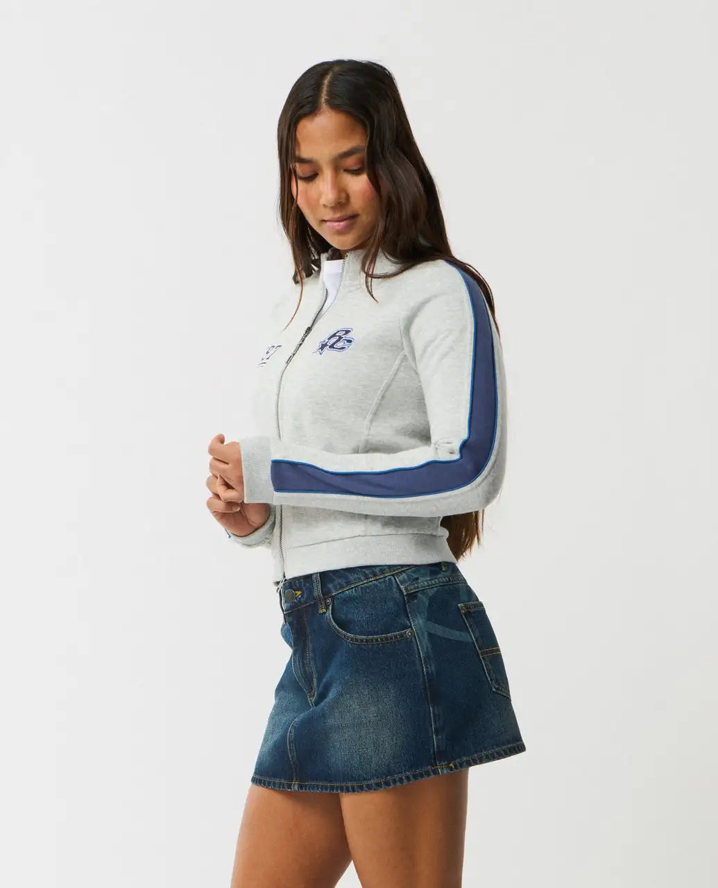 Rip Curl Womens Sweatshirt Archive Script Fitted Zip Through