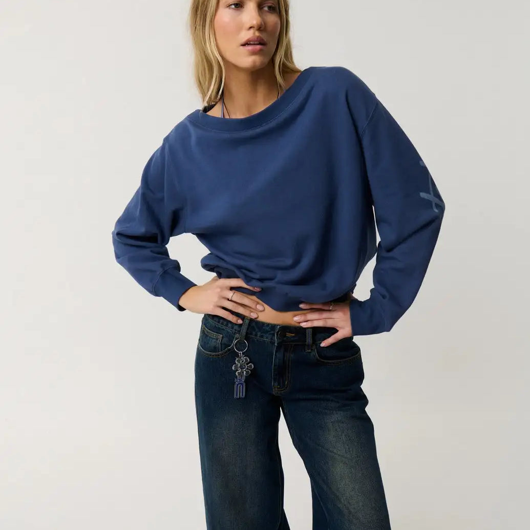 Rip Curl Womens Sweatshirt Archive: Off Shoulder Crew