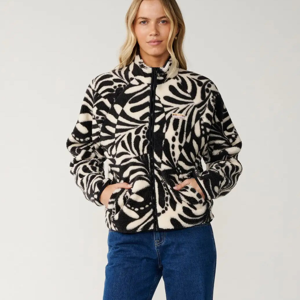 Rip Curl Womens Jacket Party Pack Zip Through Polar Fleece
