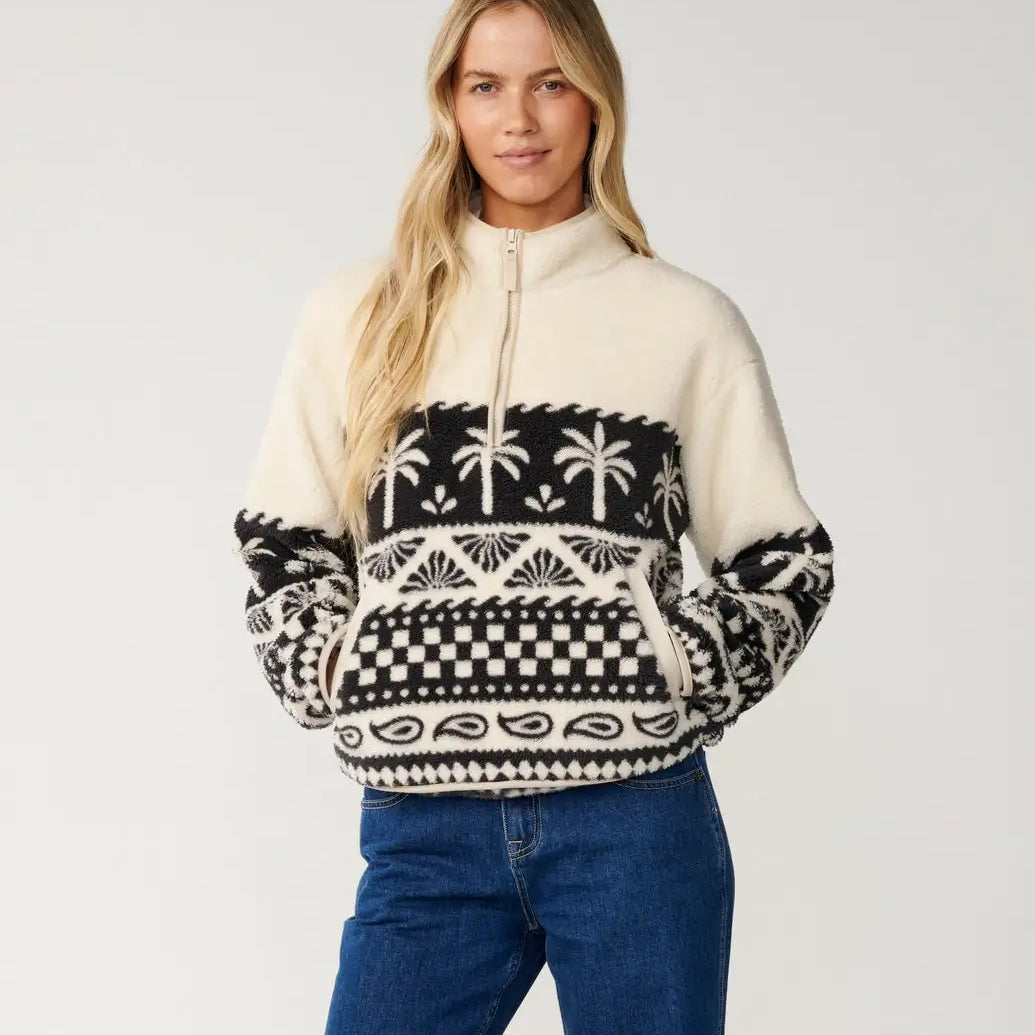 Rip Curl Womens Sweatshirt Bossa Nova 1/4 Zip Polar Fleece