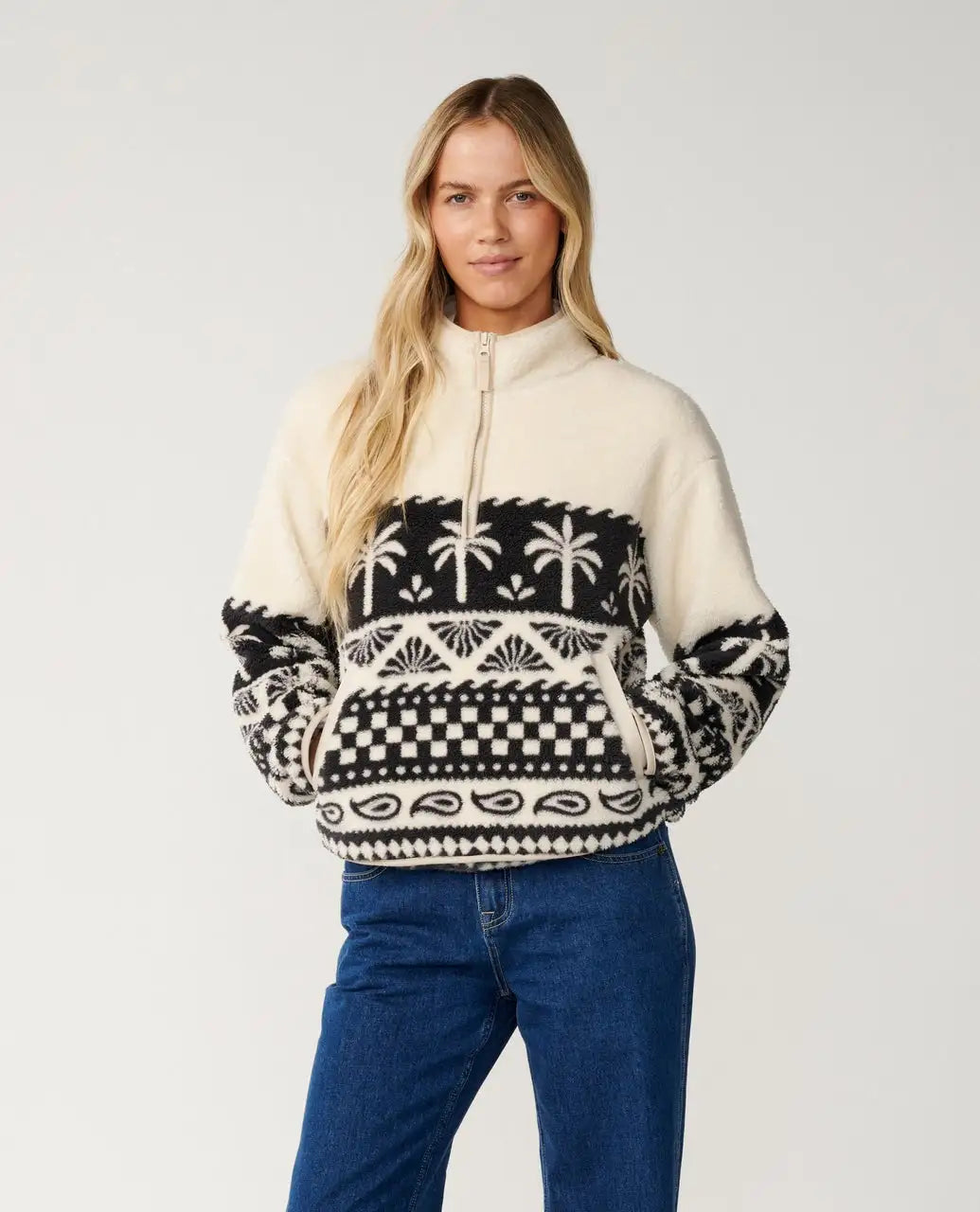 Rip Curl Womens Sweatshirt Bossa Nova 1/4 Zip Polar Fleece