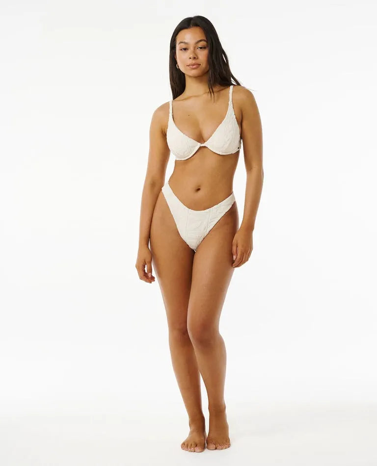 Rip Curl Womens Bikini Bottoms Santorini Terry Hi Leg Skimpy Coverage