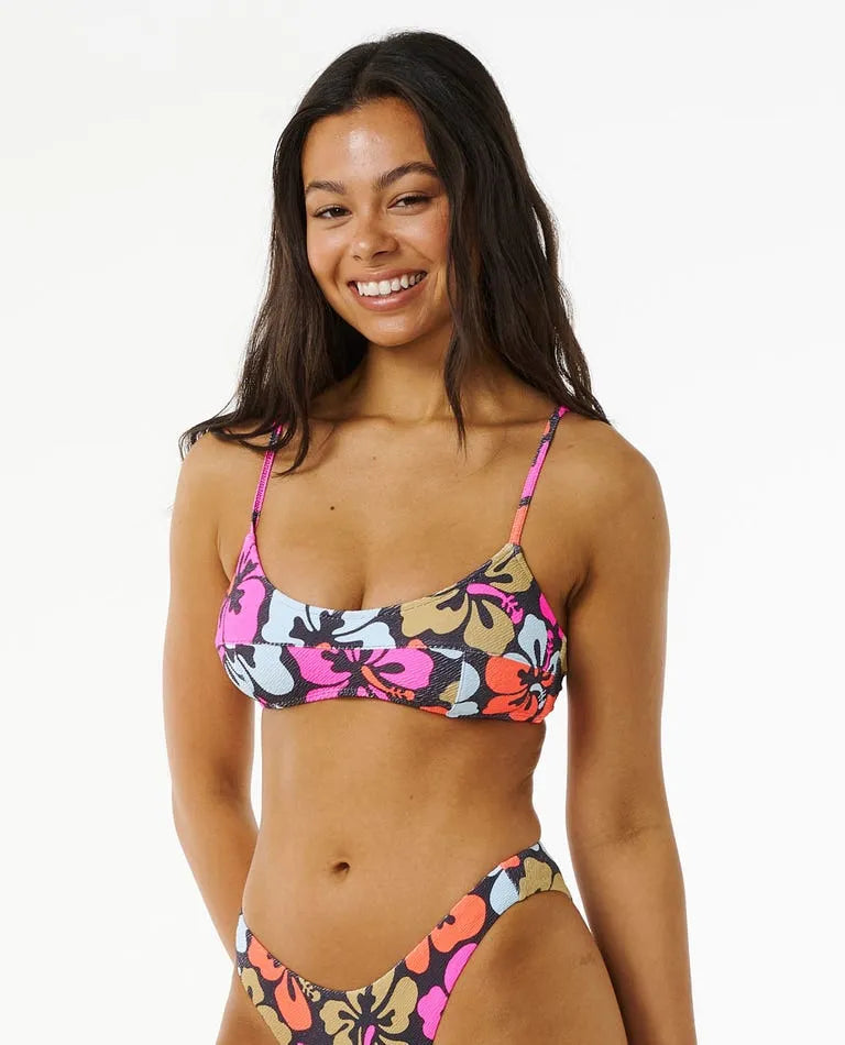 Rip Curl Womens Bikini Top Hibiscus Heat Crop