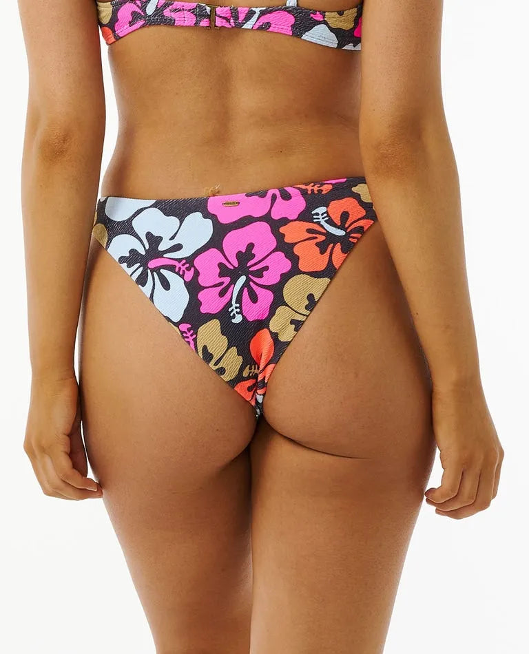 Rip Curl Womens Bikini Bottoms Hibiscus Heat Hi Cut Cheeky Coverage