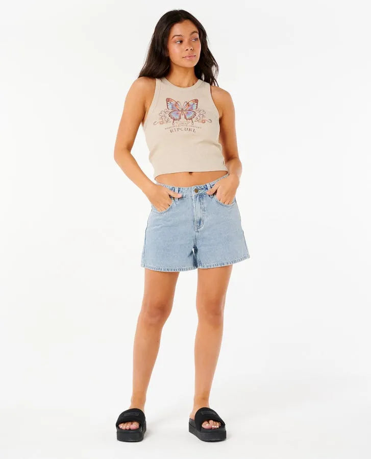 Rip Curl Womens Tank Top Butterfly Rib