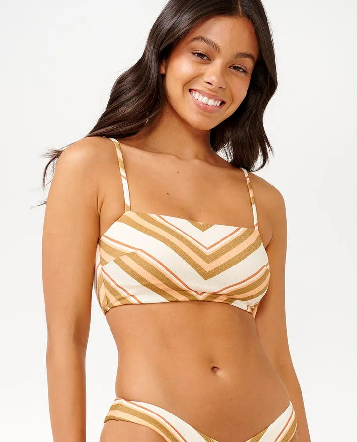 Rip Curl Womens Bikini Top Catalina Stripe Bandeau
