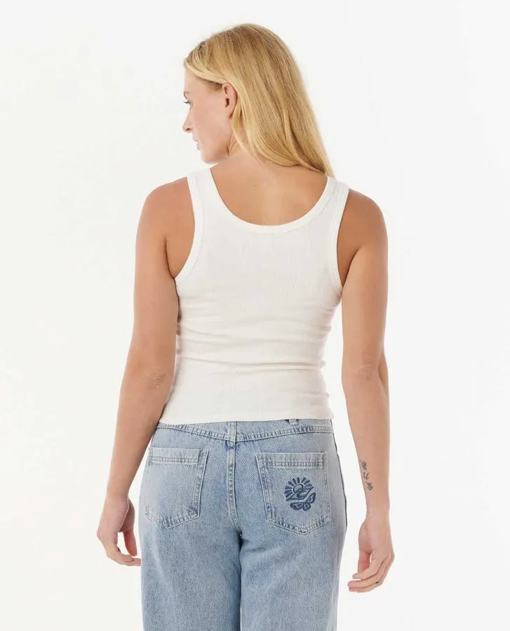 Rip Curl Womens Tank Top Summer Standard Ribbed