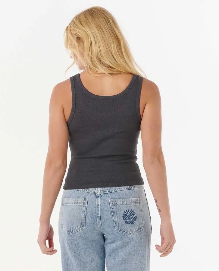 Rip Curl Womens Tank Top Summer Standard Ribbed