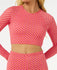 Rip Curl Womens Swimsuit Top Shell Cove Crop Rash Guard